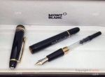 Mont Blanc LeGrand Fountain Pen Replica Black Resin & Gold Trim Medium Size